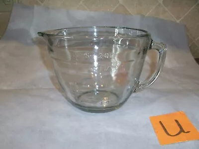 VTG PAMPERED CHEF 8 Cup 2 Qt. Quart Glass Measuring Mixing Batter Bowl - No Lid • $14.98