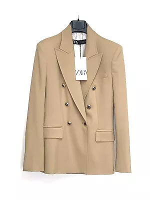 ZARA DOUBLE BREASTED BLAZER Size XL BRAND NEW WITH TAG RRP HKD $649。 • $49.99