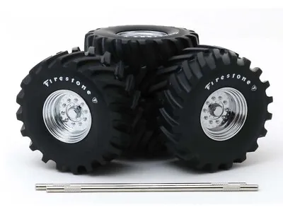 48-Inch Monster Truck Firestone Wheel & Tire Set Diecast 1:18 Scale 13546-TS • $23.95