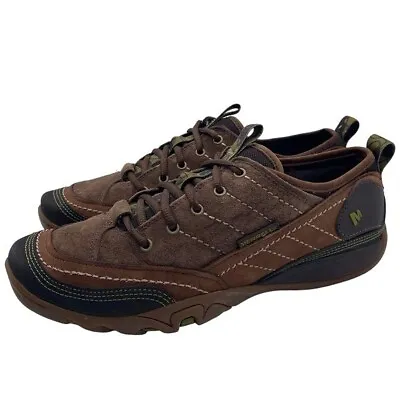 Merrell Hiking Shoe Mimosa Brown Suede Leather Low Top Lace Up Casual Size 8 • $34.74