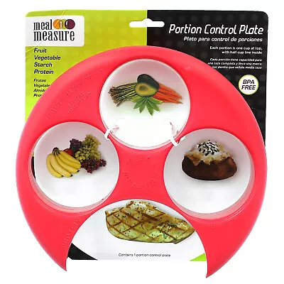 Meal Measure Portion Control Plate Red 1 Count • $13.72