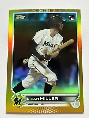 2022 Topps Series 2 Brian Miller Rookie Gold Foil Miami Marlins 425 • $1.50
