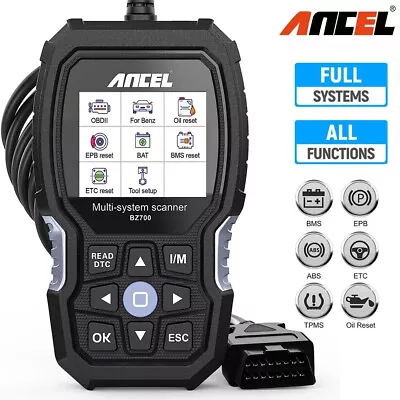 $79.99 • Buy ANCEL BZ700 OBD2 Scanner All System Diagnostic For Mercedes Benz Car Code Reader