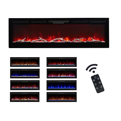 40-60  Electric Insert Fire LED Fireplace 9-12 Flame Wall/Inset Mount/Freestand • £154.69