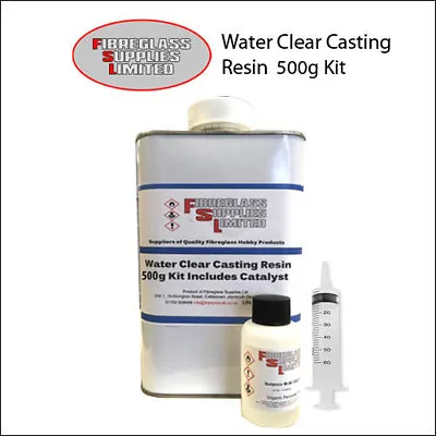 £13.55 • Buy Water Clear Casting Resin Kit 500g. Polyester Resin Jewellery Making & Embedding