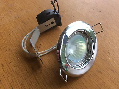 Polished Chrome 12v Halogen Light Recessed Downlight Spotlight Downlighter • £3