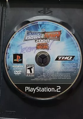 WWE Smackdown VS Raw 2008 Featuring ECW (PS2 2007) Disk Only  + Case No Artwork • $10