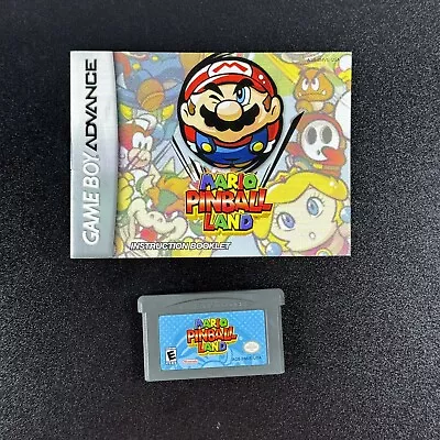 Mario Pinball Land & Manual Nintendo Game Boy Advance GBA 2004 Very Good Cond • $35