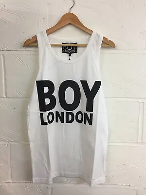 £9 • Buy Boy London Vest White Unisex Sizes Xs. S. M. L. Vintage Selfridges Punk