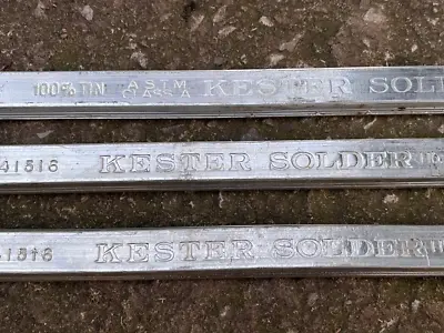 £80 • Buy 3 X 470g Kester 1lb Pure 100% Tin Solder Bar Stick Soldering Tin Bars No Lead