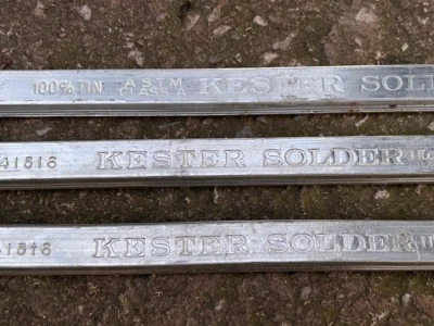 £80 • Buy 3 X 470g Kester 1lb Pure 100% Tin Solder Bar Stick Soldering Tin Bars No Lead