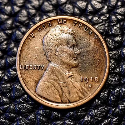 (ITM-4665) 1918 S LINCOLN CENT ~ AU Condition ~ COMBINED SHIPPING! • $23.96
