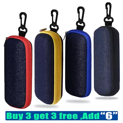 Large Hard Zipper Glasses Case Sunglasses Eyeglasses Eyewear Box Protector Cover • £2.86