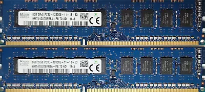 2 X 8GB DDR-3 PC3L-12800E ECC RAM - 16GB Total. Samsung/Hynix/Crucial • $65