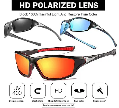 $11.95 • Buy Driving Sunglasses UV400 Polarized Glasses Fishing Sports Men WrapAround Eyewear