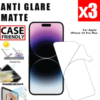$9.99 • Buy 3X  For Apple IPhone 14 Pro MAX Anti Glare Matte Screen Protector
