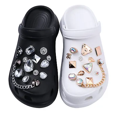£9.98 • Buy Girl Shoe Charms Chain Jewelry Decoration Croc Clog Pendant Buckle Accessories