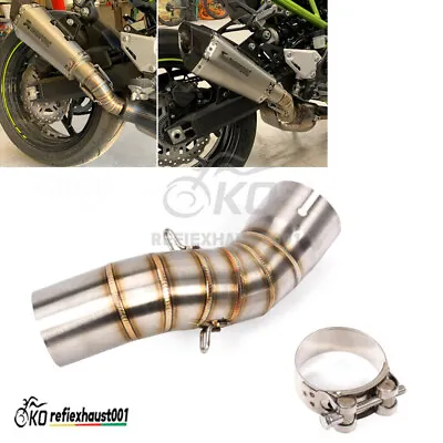 Slip-on Exhaust Mid Link Pipe Modified Connect Tube For Kawasaki Z900 2017-2022 • $46.55