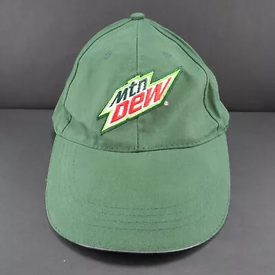 Mountain Dew Hat Logo Cap Mtn Dew Green Strapback Adjustable Sodagear • $14.25