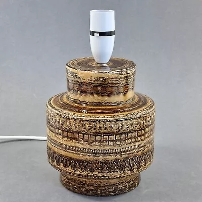 Vintage Bitossi Brown Sahara Table Lamp Aldo Londi Italian Pottery 60's 70's • $118.23