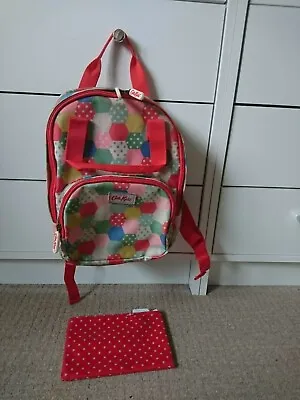 £8.99 • Buy Cath Kidston Cath Kids Red Patchwork Oilcloth Backpack G.c&star Pencil Case B.n