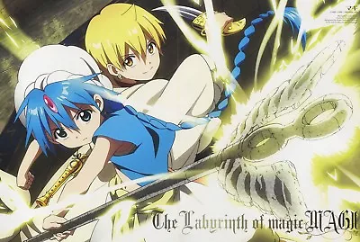 Poster Promo Magi The Labyrinth Of Magic Tiger & Bunny Anime Alibaba Kaburagi  • $13.99