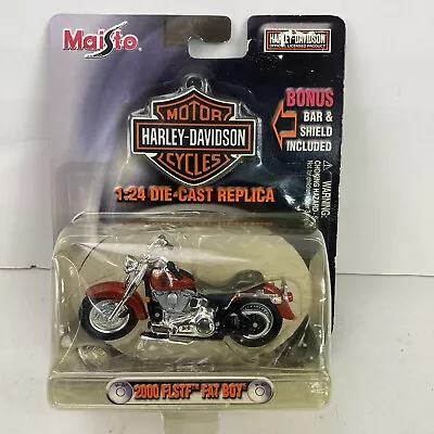 Maisto Harley Davidson Motorcycles 1:24 Die-Cast Replica 2000 FLSTF Fat Boy • $12.50