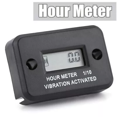 Waterproof Digital Vibration Hour Meter Gauge For Motorcycle Generator Engine CL • $9.99