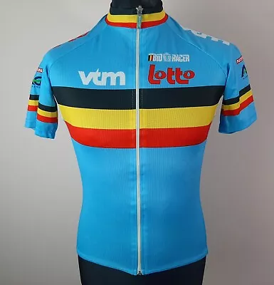 Bioracer Lotto Belgium Cycling Jersey Men's Size 2/S Full Zip Short Sleeve Shirt • $15.92