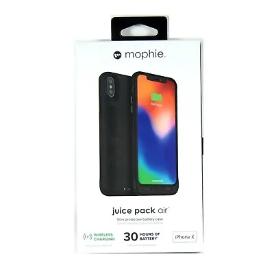 $109 • Buy Mophie Case For Iphone Xs X Power Battery Juice Pack Air Qi Black New 401002005