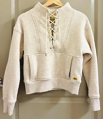 NEW SCOTCH & SODA Maison Scotch Lace Front Cotton Blend Sweatshirt - SIZE XS • $79.99