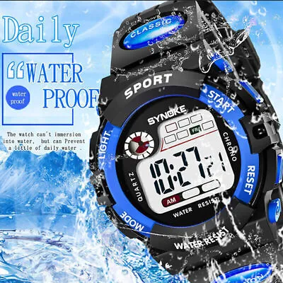 Unisex Electronic Watch Sport Waterproof Digital Luminous Week Display Watch • $12.39