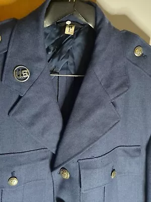 US Military Jacket Suit Coat& Pants Lan-C-Air Dress Uniform From ? Blue Benoits  • $28