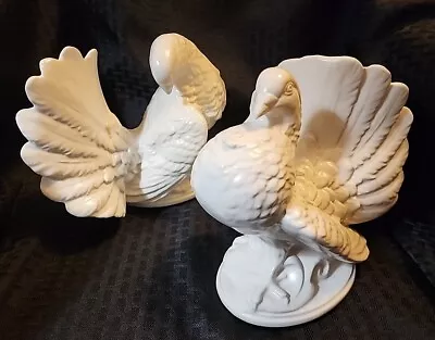 VTG HTF Maddux Of California Pottery Pair Of White Birds Figures • $119.99