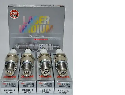 For MAZDA RX8 NGK LASER IRIDIUM SPARK PLUGS (2) RE7CL Trailing (2) RE9BT Leading • $162.97