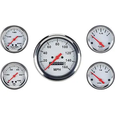 Speedway 5 Gauge Set 3-3/8  Mechanical Speedometer 2-1/16  Gauges • $194.99