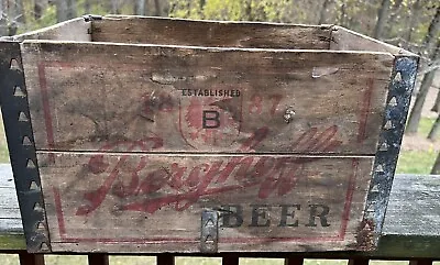 Vintage Berghoff Brewing Beer Wooden Crate Box-Ft Wayne IN • $25.99