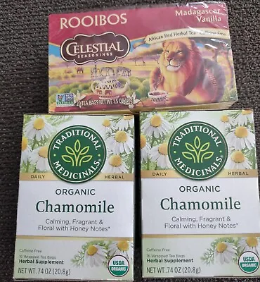  Traditional Medicinals Organic Chamomile/rooibos  Madagascar Vanilla Lot • $22.55