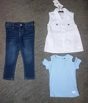 7 For All Mankind Baby Girls 3 Piece Outfit - Size 24 Months - NWT • $12.99