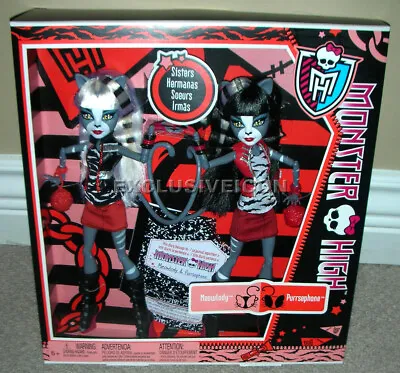 Monster High Werecat Daughter Twin Sisters 2-Pack Meowlody Purrsephone 1st ED. • $194.99