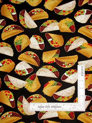 Mexico Taco Fiesta Food Kitchen Cotton Fabric Timeless Treasures C6957 By Yard • $10.98