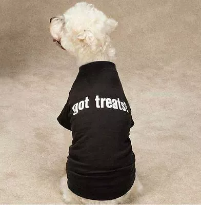 Got Treats Dog T-Shirt Tee Black Zack & Zoey Top Pet  XXS - XL Black Tees • $16.99