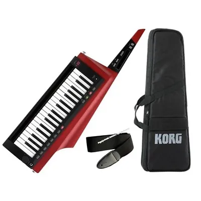 Korg RK-100S 2 RD 37-Keys Translucent RED Keytar Synthesizer Shoulder Keyboard • $599.99