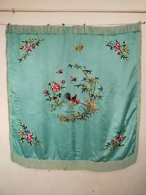 Vintage Gorgeous Chinese Silk Embroidery Textile Needlework Panel Item873 • $199