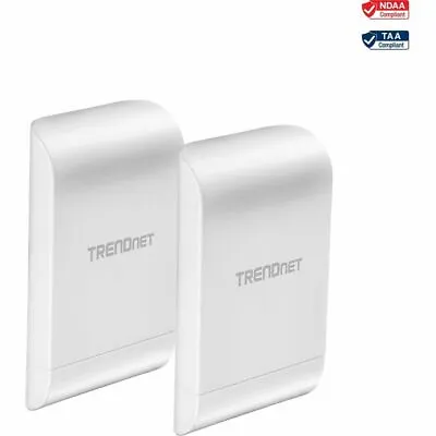 TRENDnet 10dBi Wireless N300 Outdoor PoE Preconfigured Point-to-Point Bridge Kit • $223.71