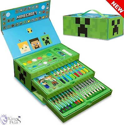£24.55 • Buy Minecraft Art Set, Colouring Sets For Children, Over 40 Art Supplies For Kids