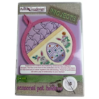 Anita Goodesign  Projects Collection Seasonal Pot Holders Embroidery Machine Des • $9.99