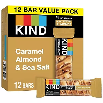 $15.72 • Buy KIND Nut Bars, Caramel Almond & Sea Salt, 1.4 Oz, 12 Count