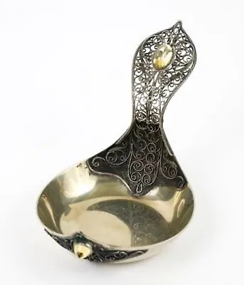 Russian Imperial Kovsh Silver Jeweled Antique Kovsh Russian Ladle Russian Silver • $334.99