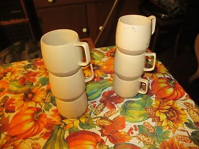 $18 • Buy Vacron Lot Of 6 VTG  Insulated Boat Coffee Mugs Cups Bopp Decker Camper /PICNIC